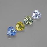 شاهد المزيد من الياقوت متعدد الألوان على شكل قلب Multicolor heart shaped sapphires