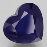 إيوليت أزرق بنفسجي 7 قيراط على شكل قلب violet blue iolite