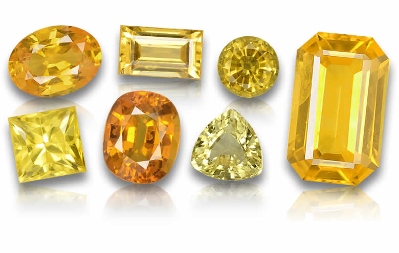 Certified Yellow Sapphire Gemstones - Natural, Loose