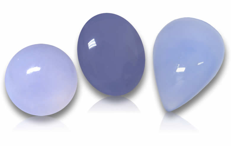 Loose Chalcedony Stones: Natural Chalcedony, Cabochons and Beads, Blue Chalcedony, Wholesale Chalcedony