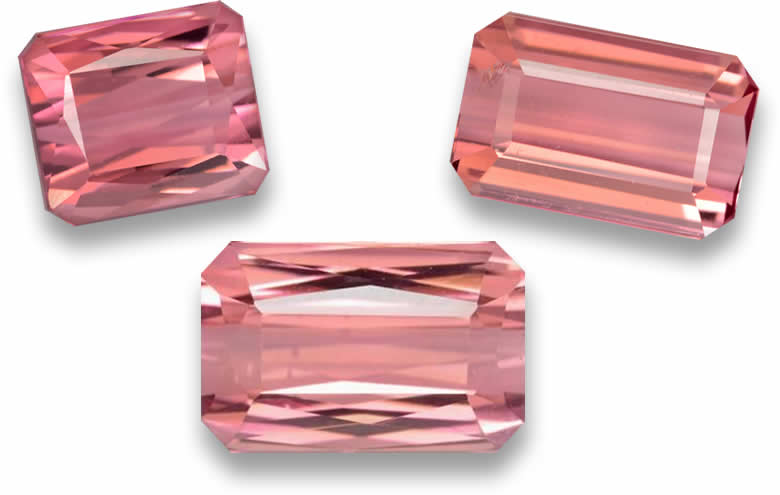 Emerald Cut Pink Tourmaline - Natural, Certified