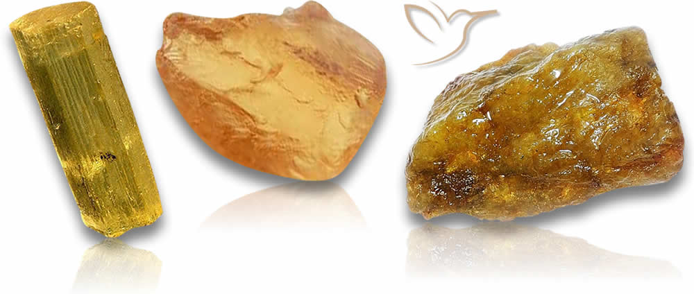 حجر البريل الذهبي الخام