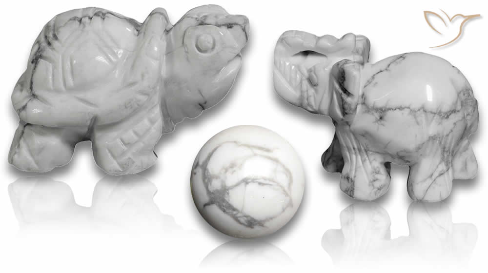 المنحوتات والأحجار Howlite