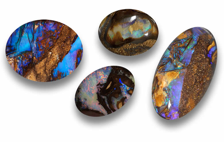 Oval Boulder Opal Gemstones - Natural, Certified