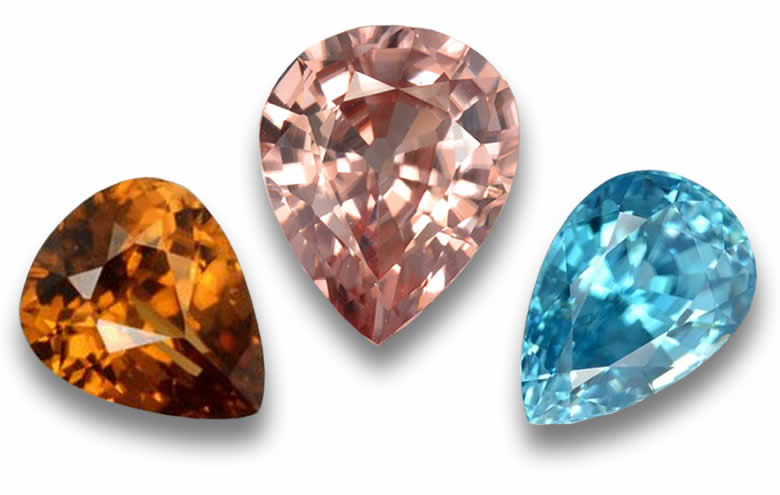 Pear Shaped Zircon - Natural, Certified Zircons