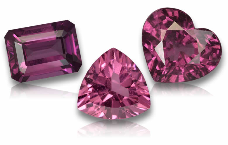 Rhodolite Garnet Gemstones - Natural, Certified