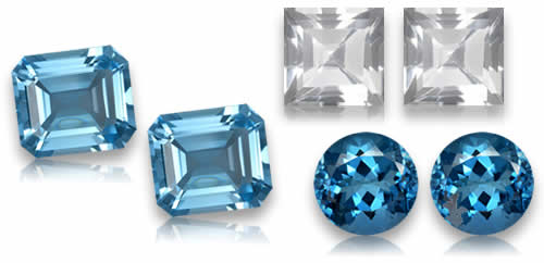 أزواج متطابقة من أحجار التوباز الكريمة للأقراط والمجوهرات