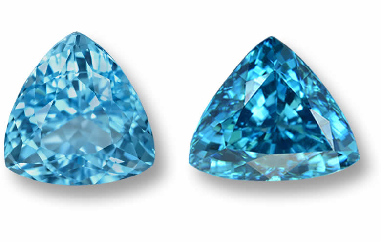 Trillion Cut Blue Topaz Gems - Natural, Certified