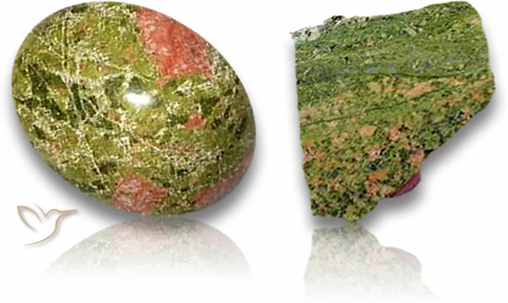 الأحجار الكريمة Unakite