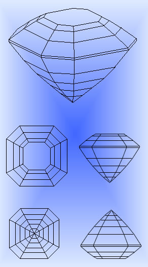 قطع Asscher الأصلي Asscher Cut