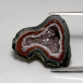 جيود العقيق متعدد الألوان طبيعي، شكل خيالي، 17.96 قيراط، غير شفاف