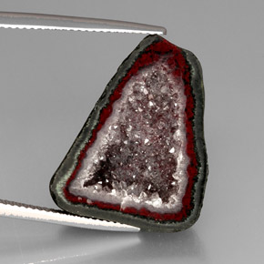 جيود عقيق متعدد الألوان طبيعي، شكل خيالي، 16.82 قيراط، غير شفاف