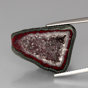 جيود عقيق متعدد الألوان طبيعي، شكل خيالي، 16.82 قيراط، غير شفاف