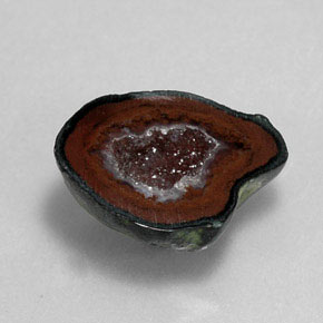 جيود عقيق متعدد الألوان طبيعي، شكل خيالي، 9.85 قيراط، غير شفاف