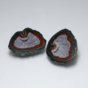 أحجار جيود عقيق متعدد الألوان طبيعية، شكل خيالي، غير شفاف، وزنها 53.65 قيراط