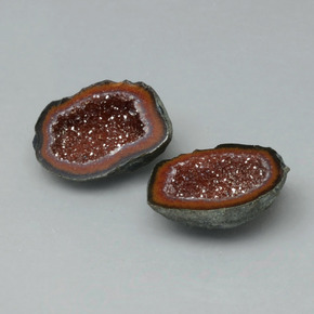 أحجار جيود عقيق متعدد الألوان طبيعية، شكل خيالي، غير شفاف، وزنها  قيراط