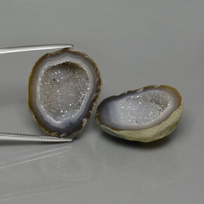 أحجار جيود عقيق متعدد الألوان طبيعية، شكل خيالي، غير شفاف، وزنها 65.63 قيراط