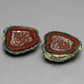 أحجار جيود عقيق متعدد الألوان طبيعية، شكل خيالي، غير شفاف، وزنها  قيراط