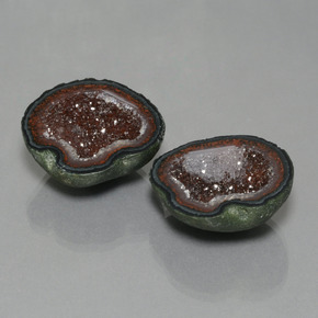 أحجار جيود عقيق متعدد الألوان طبيعية، شكل خيالي، غير شفاف، وزنها 52.45 قيراط