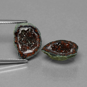 أحجار جيود عقيق متعدد الألوان طبيعية، شكل خيالي، غير شفاف، وزنها  قيراط