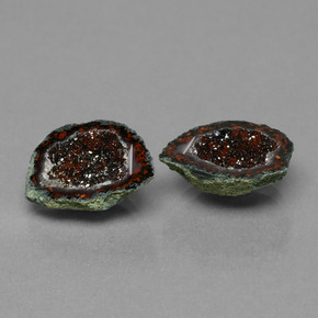 أحجار جيود عقيق متعدد الألوان طبيعية، شكل خيالي، غير شفاف، وزنها  قيراط