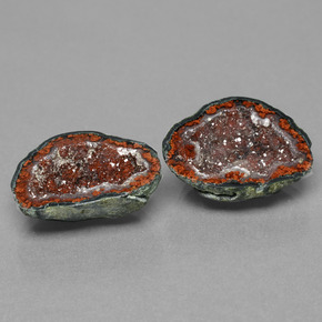 أحجار جيود عقيق متعدد الألوان طبيعية، شكل خيالي، غير شفاف، وزنها  قيراط