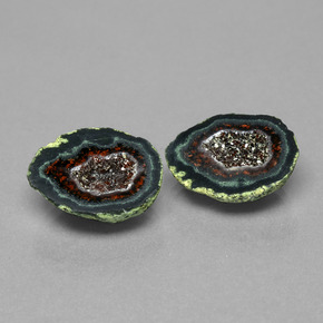 أحجار جيود عقيق متعدد الألوان طبيعية، شكل خيالي، غير شفاف، وزنها  قيراط