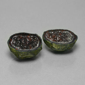 أحجار جيود عقيق متعدد الألوان طبيعية، شكل خيالي، غير شفاف، وزنها  قيراط