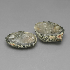 أحجار جيود عقيق متعدد الألوان طبيعية، شكل خيالي، غير شفاف، وزنها 17.88 قيراط