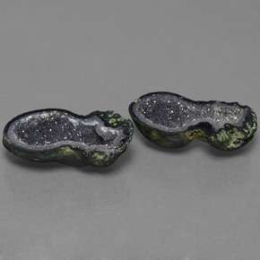 أحجار جيود عقيق متعدد الألوان طبيعية، شكل خيالي، غير شفاف، وزنها 23.62 قيراط