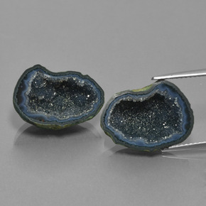 أحجار جيود عقيق متعدد الألوان طبيعية، شكل خيالي، غير شفاف، وزنها  قيراط