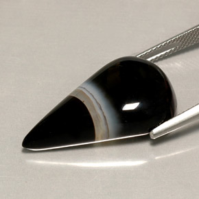 عقيق متعدد الألوان طبيعي، شكل الكمثرى، 17.64 قيراط، غير شفاف