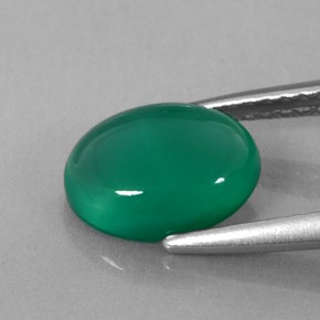 عقيق أخضر أزرق طبيعي، شفاف، 1.58 قيراط، شفاف / نصف شفاف