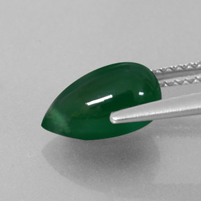 عقيق أخضر طبيعي، شفاف، 2.07 قيراط، شفاف / نصف شفاف