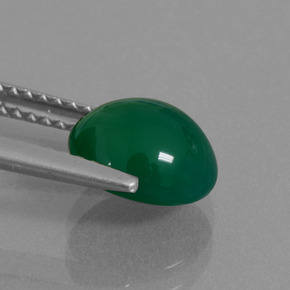 عقيق أخضر الغابات طبيعي، قصة بيضاوى، 2.12 قيراط، نصف شفاف