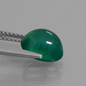 عقيق أخضر الغابات طبيعي، قصة بيضاوى، 2.50 قيراط، نصف شفاف