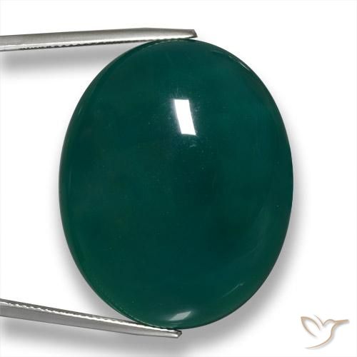 63.79ct طبيعي أخضر رائع عقيق, بيضوي, نصف شفاف