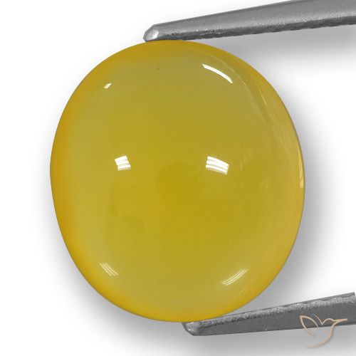 5.86ct طبيعي ذهبى مصفر عقيق, بيضوي, نصف شفاف, Photo A