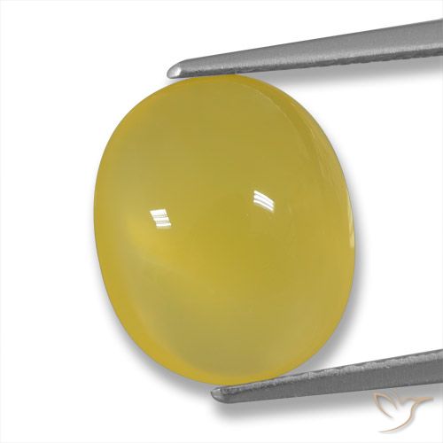 5.14ct طبيعي أصفر متوسط عقيق, بيضوي, نصف شفاف
