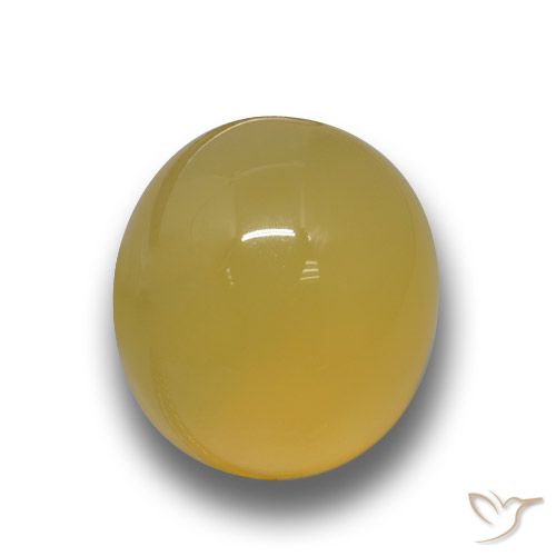 3.84ct طبيعي أصفر عسلى عقيق, بيضوي, نصف شفاف
