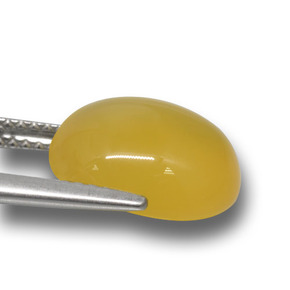 عقيق برتقالى-ذهبى طبيعي، قصة بيضاوى، 5.47 قيراط، نصف شفاف