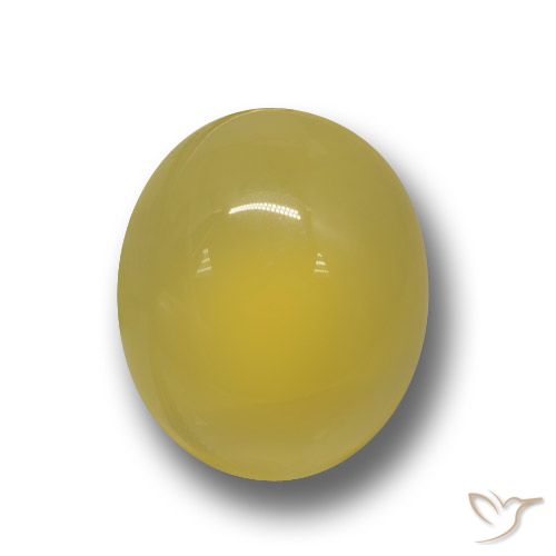 4.38ct طبيعي أصفر فاتح-متوسط عقيق, بيضوي, نصف شفاف