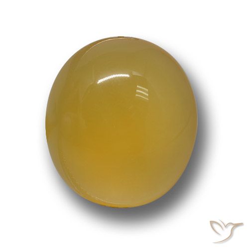 4.23ct طبيعي أصفر غنى عقيق, بيضوي, نصف شفاف