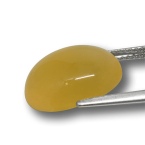 عقيق أصفر عسلى طبيعي، قصة بيضاوى، 8.00 قيراط، نصف شفاف