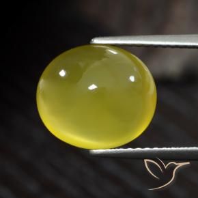 عقيق أصفر فاتح-متوسط طبيعي، بيضوي، 5.44 قيراط، نصف شفاف