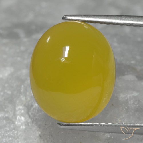 6.28ct طبيعي أصفر عسلى عقيق, بيضوي, نصف شفاف, Photo A