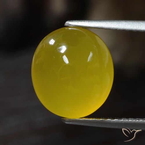 4.30ct طبيعي أصفر عسلى فاتح عقيق, بيضوي, نصف شفاف