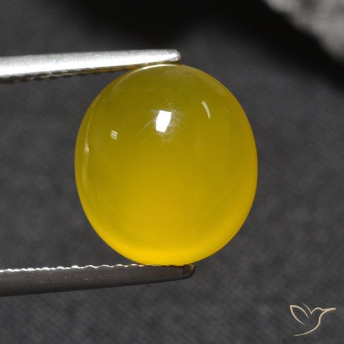5.12ct طبيعي أصفر عسلى عقيق, بيضوي, نصف شفاف