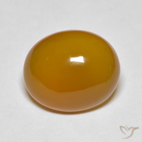 5.53ct طبيعي بنى برتقالى عقيق, بيضوي, نصف شفاف