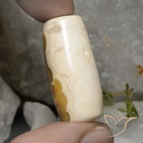 عقيق طبيعي بلون متعدد الألوان، وزن ‎56.94‎ قيراط، شكل شكل خيالي، مقاس ‎30.6x14.3‎ مم